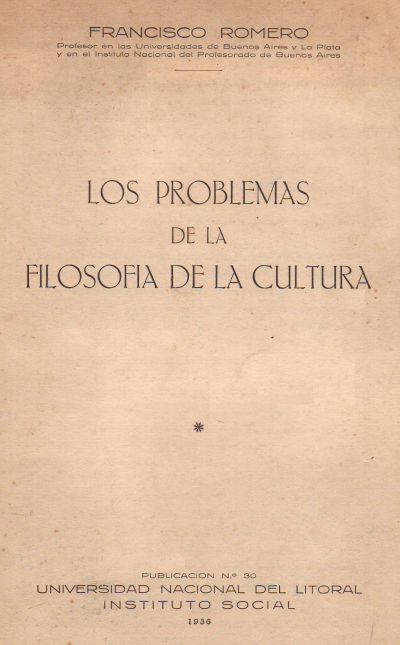 Los problemas de la filosofía de la cultura