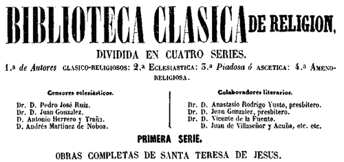 Biblioteca clásica de religión, 1851
