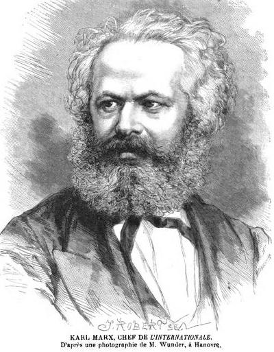 Karl Marx, Chef de L'Internationale, d'après une photographie de M. Wunder, à Hanovre, L'Illustration, 11 novembre 1871