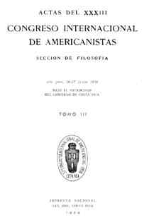 Actas del XXIII Congreso Internacional de Americanistas, 1958