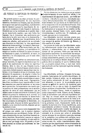 James Colter Morison, ¿Es posible la república en Francia?, 1875