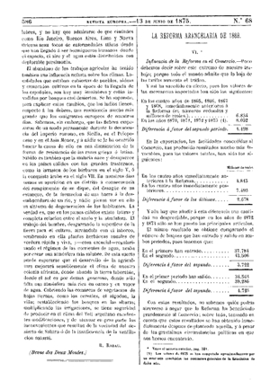 Lope Gisbert, La reforma arancelaria de 1869, 1875
