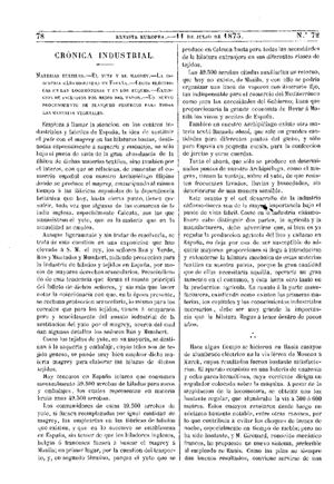A. León, Crónica industrial, 1875