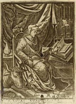 Juan José García Romero, Triunfo de la Regia Sociedad Hispalense y Diálogo de Medicina, Sevilla 1733, hoja 2 vuelto San Lucas