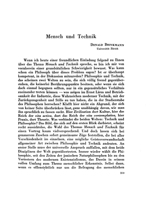 Donald Brinkmann, El hombre y la técnica | Mendoza 1949