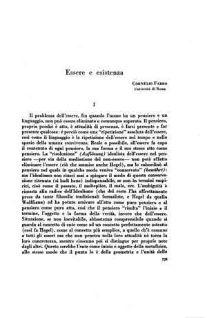 Cornelio Fabro, Essere e esistenza | Mendoza 1949