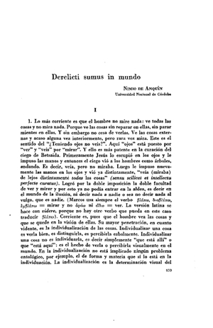 Nimio de Anqu&iacute;n, Derelicti sumus in mundo | Mendoza 1949