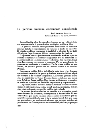José Antonio Olguín, La persona humana éticamente considerada | Mendoza 1949