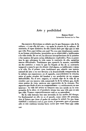 Emilio Estiú, Arte y posibilidad | Mendoza 1949