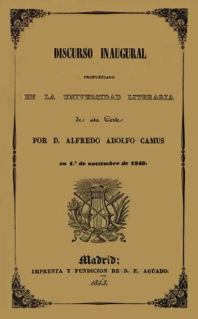 Alfredo Adolfo Camus, Poderoso auxilio para los gobiernos han sido con frecuencia las universidades, Madrid 1843 cubierta