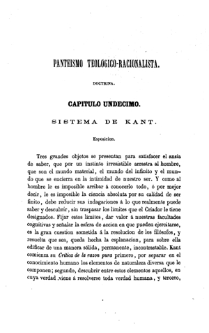 Patricio de Azcárate Corral, Exposición histórico crítica de los sistemas filosóficos modernos, Madrid 1861