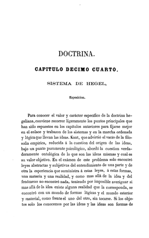 Patricio de Azcárate Corral, Exposición histórico crítica de los sistemas filosóficos modernos, Madrid 1861