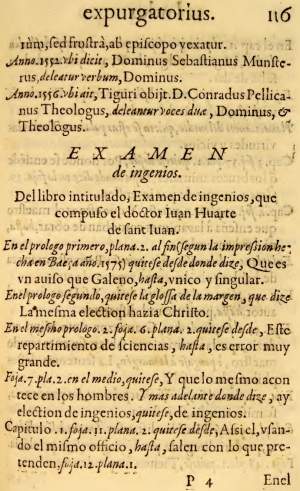 Huarte, expurgo 1584, hoja 116r
