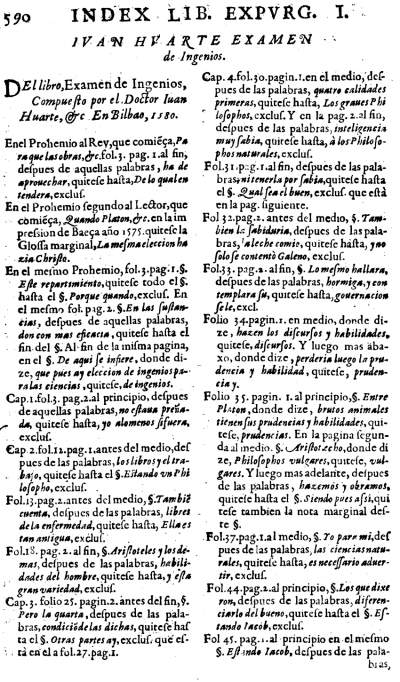 Huarte, expurgo 1612, página 590