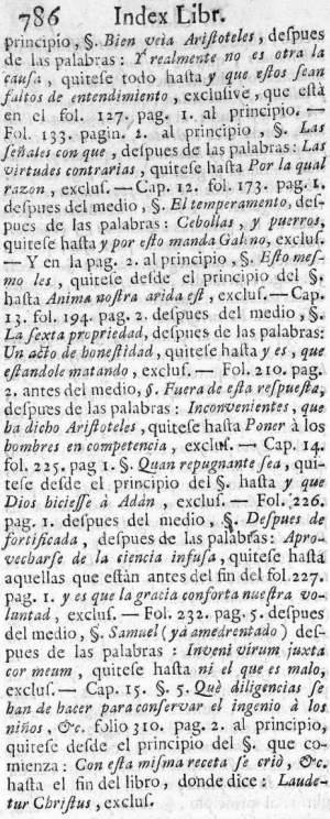Huarte, expurgo 1747, tomo 2, página 786 columna 1