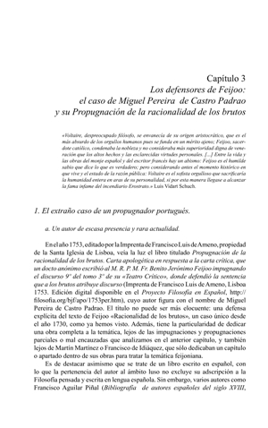 José Manuel Rodríguez Pardo, El alma de los brutos en el entorno del Padre Feijoo, Oviedo 2008