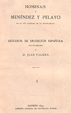 Homenaje a Marcelino Menéndez Pelayo 1899