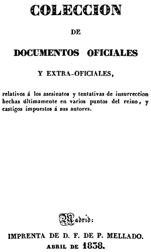 Colección de documentos oficiales y extra-oficiales