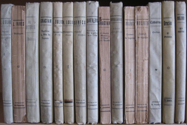 Biblioteca de Filósofos Españoles, Madrid 1928-1935, 15 volúmenes