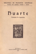 Biblioteca de Filósofos Españoles - Huarte 1930