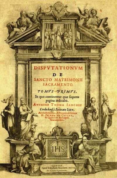 Disputationum de Sancto Matrimonii Sacramento, Genova 1602