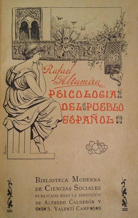 Rafael Altamira, Psicología del pueblo español, Biblioteca moderna de ciencias sociales II, Madrid / Barcelona 1902 portada