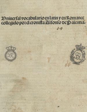 Alfonso de Palencia, Universal vocabulario 1490
