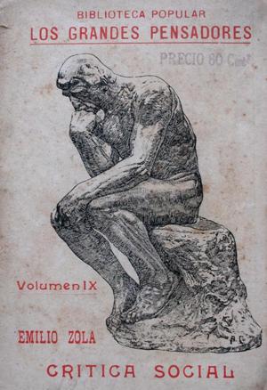 Los grandes pensadores, volumen 9: Emilio Zola, Crítica social, Barcelona 1916