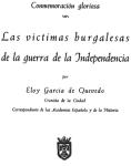 Eloy García de Quevedo, Las víctimas burgalesas de la guerra de la Independencia, 1937