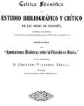 Emeterio Valverde, Crítica filosófica 1904