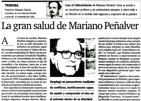 La gran salud de Mariano Peñalver Simó