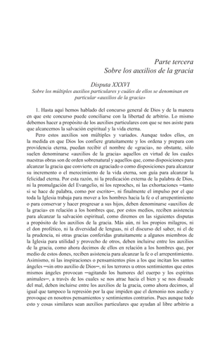 Luis de Molina, Concordia del libre arbitrio, Oviedo 2007, parte tercera