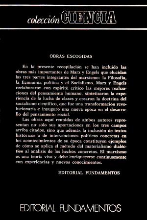 Marx Engels, Obras escogidas, Editorial Fundamentos, Madrid 1975