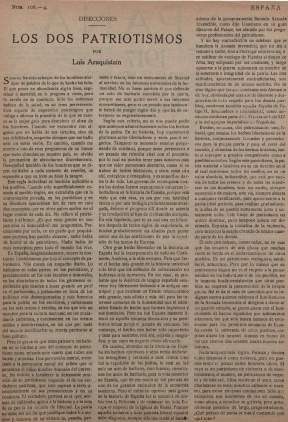 Luis Araquistain, Los dos patriotismos, 1917