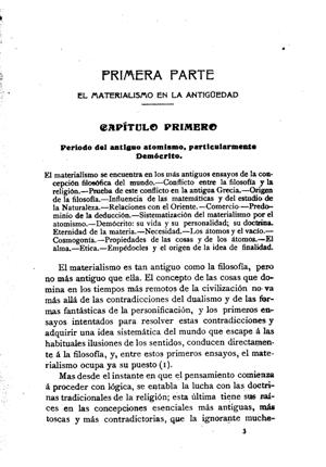 Federico Alberto Lange, Historia del materialismo, Periodo del antiguo atomismo, particularmente Dem&oacute;crito