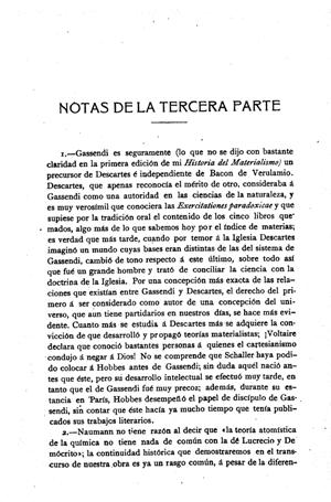Federico Alberto Lange, Historia del materialismo, Notas de la tercera parte