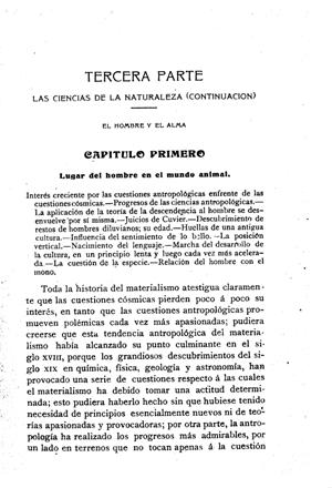 Federico Alberto Lange, Historia del materialismo, Lugar del hombre en el mundo animal