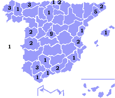 Congresos de filósofos jóvenes celebrados por provincia 1963-2008
