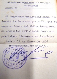 11 enero 1966 Cena en Homenaje a D. José Luis López Aranguren