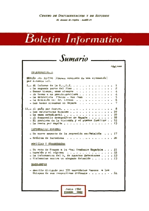 Boletín Informativo del Centro de Documentación y de Estudios, número 3, París junio 1960