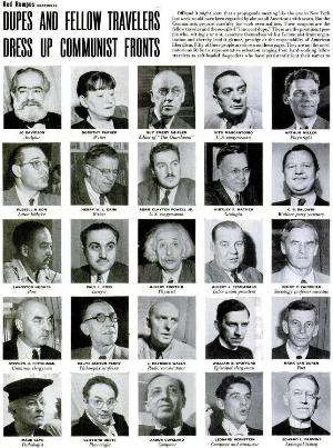 Incautos y compañeros de viaje revisten los frentes comunistas, Life, 4 de abril de 1949