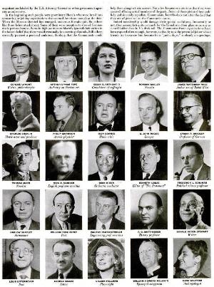 Incautos y compañeros de viaje revisten los frentes comunistas, Life, 4 de abril de 1949