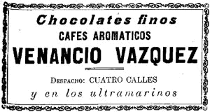 chocolates finos cafes aromáticos Venancio Vázquez chocolates finos cafes aromáticos Venancio Vázquez