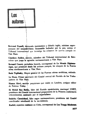 Los autores, Pensamiento Crítico, número 4, mayo 1967 Pensamiento Crítico