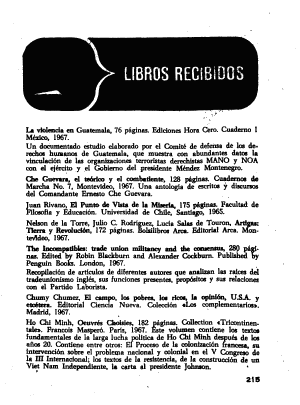 Los autores, Pensamiento Crítico, número 13, febrero 1968 Pensamiento Crítico