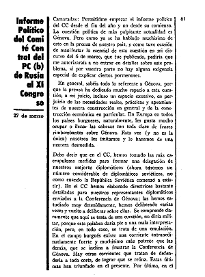 V. I. Lenin, Antología 1922-1923, Pensamiento Crítico, número 38, marzo 1970 Pensamiento Crítico