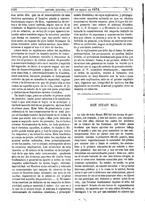 «Edimburgh Review», John Stuart Mill, 1874