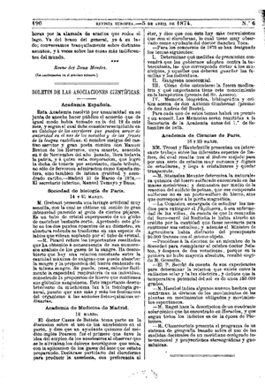 [Boletines, miscel&aacute;nea, ...], 1874