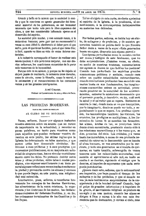 Félix Dupanloup, Las profecías modernas, 1874