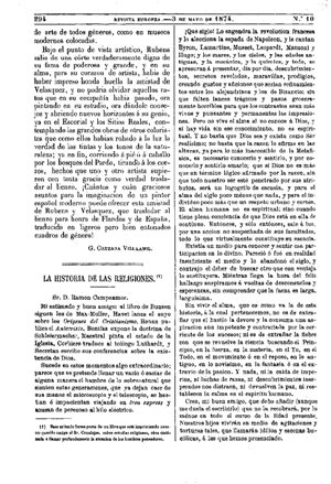 Francisco de Paula Canalejas, La Historia de las religiones, 1874